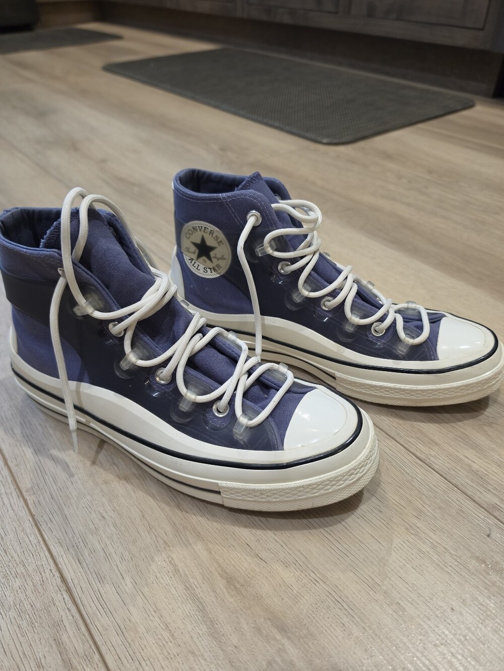 Converse Chuck 70 Utility Hybrid High Top Sneakers Navy Clear Overlay Men’s 7.5